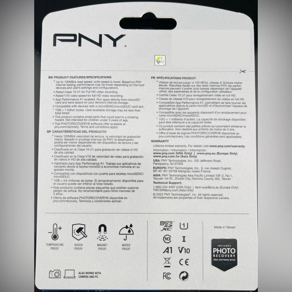 PNY 128GB microSDXC Flash Drive – 100MB/s With Adapter